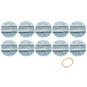 10 Pcs Wet Dry Vac Filter Vf2002 Dry Disc Vacuum Filters For Shop-Vac Part 9010700, 9013700 With 4 Pcs Retaining Bands