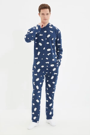 Pánske pyžamo Trendyol TMNAW22PT1067/Navy blue