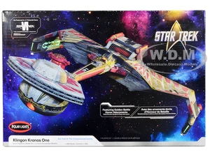 Skill 2 Model Kit Klingon Kronos One Spaceship "Star Trek VI The Undiscovered Country" (1991) Movie 1/350 Scale Model by Polar Lights