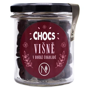 NATU Chocs višně v 70% hořké čokoládě sklenička 100 g
