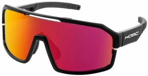 HQBC Qualks Matt Black/Red Full Revo Kerékpáros szemüveg