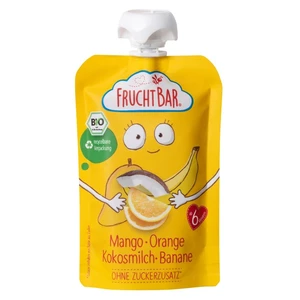 FRUCHTBAR Ovocná kapsička s banánem, pomerančem, mangem a kokosem BIO 100 g