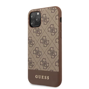 Guess 4G Stripe Zadní kryt GUHCN61G4GLBR pro Apple iPhone 11 brown