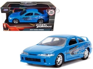 Mias Acura Integra Light Blue with Graphics "Fast &amp; Furious" Movie 1/32 Diecast Model Car by Jada