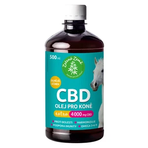 ZELENÁ ZEMĚ CBD Olej pro koně Extra 4000 mg 500 ml