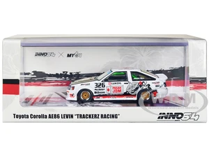 Toyota Corolla AE86 Levin RHD (Right Hand Drive) 326 "Trackerz Racing" 1/64 Diecast Model Car by Inno Models