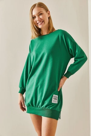 XHAN Green Crew Neck Sweatshirt