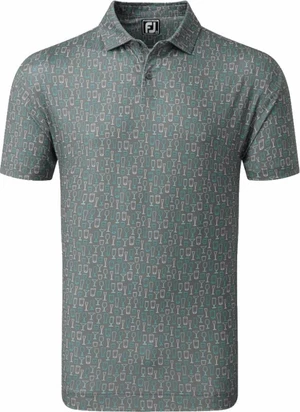 Footjoy Glass Print Mens Polo Shirt Lava XL Camiseta polo