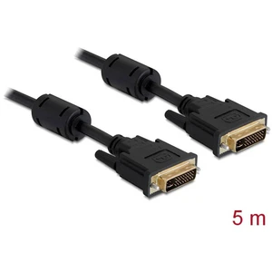Delock DVI prepojovací kábel #####DVI-I 24+5pol. Stecker, #####DVI-I 24+5pol. Stecker 5.00 m čierna 83113 s feritovým ja