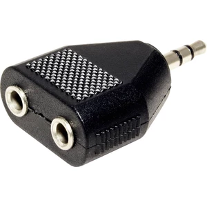 Value 11.99.4440 jack audio adaptér [1x jack zástrčka 3,5 mm - 2x jack zásuvka 3,5 mm]  čierna