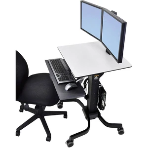 Ergotron WorkFit-C 2-násobný pojazdný držiak na monuitoru 25,4 cm (10") - 61,0 cm (24") výškovo nastaviteľný, odkladacie