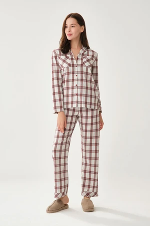 Dagi Pajama Set - Red - Plaid