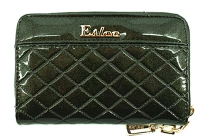Dámská/dívčí lakovaná peněženka Eslee - tmavě zelená