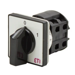Vačkový spínač ETI CS 25 10 U 25A/3P 0/1 černá páčka 004773018 Vačkový spínač ETI CS 25 10 U 25A/3P 0/1 černá páčka 004773018