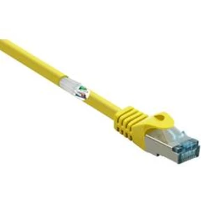 Síťový kabel RJ45 Basetech BT-2270661, CAT 6A, S/FTP, 20.00 m, žlutá