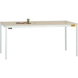 Manuflex LD1113.7035 ESD pracovní stůl UNIDESK s kaučuk deska, světle šedá RAL 7035, Šxhxv = 2000 x 800 x 720-730 mm