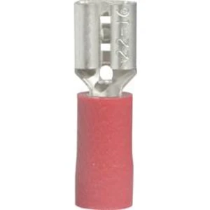 Faston zásuvka Vogt Verbindungstechnik 3901 4.8 mm x 0.5 mm, 180 °, částečná izolace, červená, 1 ks