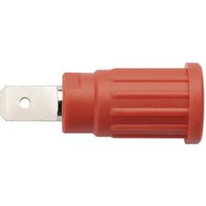 Labor. zásuvka Schützinger SEPB 6453 / RT, vestavná vertik., Ø 4 mm, červená