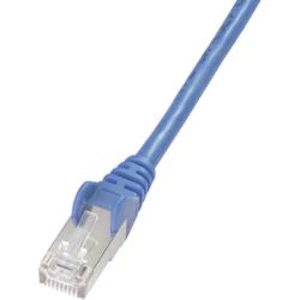Patch kabel, CAT 5e SF/UTP, RJ45, vidlice ⇔ vidlice, modrá, 20 m