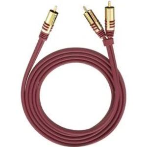 Připojovací kabel Oehlbach, cinch zástr./cinch zástr., červený, 8 m