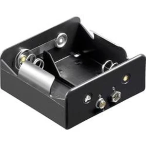 Bateriový držák na 2x Velké mono Goobay 11452, tlačítkové připojení , (d x š x v) 73 x 71 x 31 mm