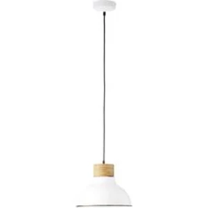 Závěsné světlo LED Brilliant Pullet 93791/05, E27, 40 W, bílá, dřevo (světlé)