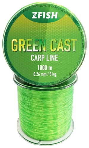 Zfish vlasec green cast carp line - 0,30 mm 1000 m