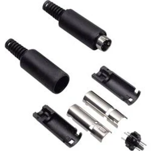 Mini DIN konektor TRU COMPONENTS TC-2526004 zástrčka, rovná, pólů 6, černá, 50 ks