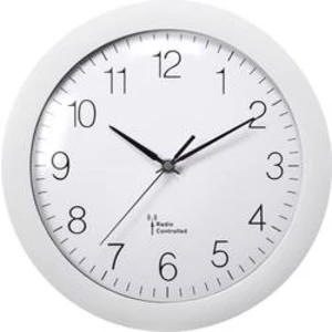 DCF nástěnné hodiny Basetech 1556547, vnější Ø 300 mm, bílá
