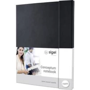 Sigel CONCEPTUM® CO141 poznámková kniha čtverečkovaný černá Počet listů: 97 DIN A4+