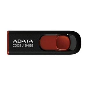 USB kulcs A-Data C008, 64GB, USB 2.0, fekete (AC008-64G-RKD)