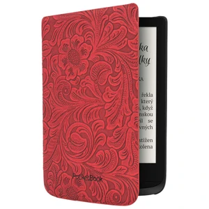 Eredeti tok - virágminta  Pocketbook  616, 627, 628, 632 és 633, Red
