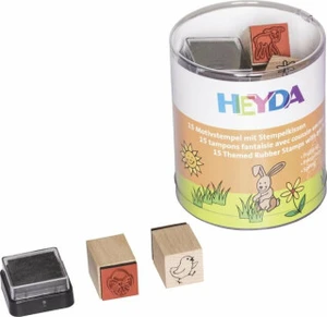 HEYDA Sada dřevěných razítek - jaro