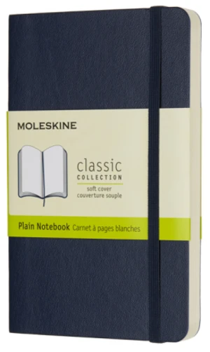 Moleskine - zápisník měkký, čistý, modrý S Moleskine - zápisník měkký, čistý, modrý S