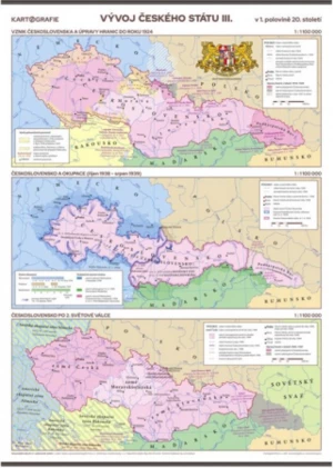 Vývoj českého státu III. (v 1. polovině 20. stol.) – školní nástěnná mapa