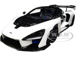 Mclaren Senna Vision Pure White and Black 1/18 Model Car by Autoart