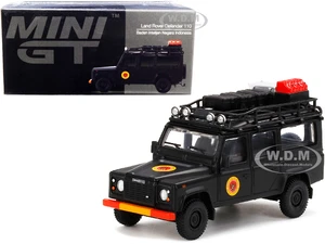 Land Rover Defender 110 RHD (Right Hand Drive) Black Badan Intelijen Negara Indonesia "EMS Exclusive" 1/64 Diecast Model Car by True Scale Miniatures