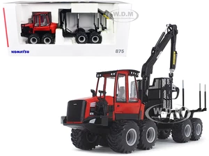 Komatsu 875.1 Forwarder Red and Black 1/32 Diecast Model by First Gear