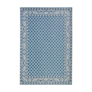 Modro-krémový vonkajší koberec NORTHRUGS Royal, 115 x 165 cm