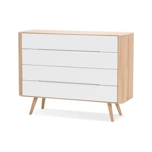 Komoda so zásuvkami z dubového dreva Gazzda Ena Two, 120 × 42 × 90 cm