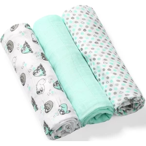 BabyOno Take Care Natural Diapers látkové pleny 70 x 70 cm Mint 3 ks