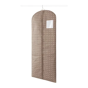 Béžový obal na šaty Compactor Dots, 137 cm