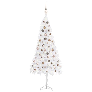 1.8m Artificial Christmas Tree with 150 LEDs, Easy Assembly Christmas Tree with Metal Stand and 230 Tips Decor for Home,