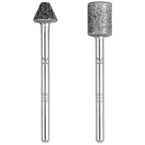 Wolfcraft 5989000 Súprava diamantových brúsnych pier, cylindrické a kužeľové, 2-dielne.     1 sada