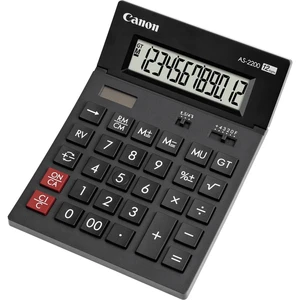 Canon AS-2200 stolná kalkulačka tmavosivá Displej (počet miest): 12 solárny pohon, na batérie (š x v x h) 140 x 34 x 198