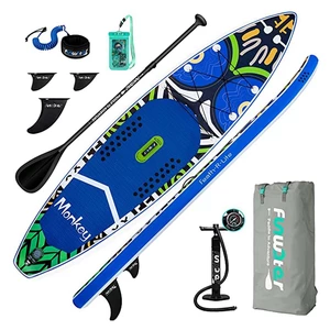 [EU Direct] FunWater Inflatable Stand Up Paddling Board Max Load 150kg Surfboard With Inflatable Paddle Board Accessorie
