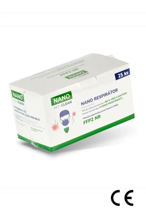 25x FFP2 respirátor NANO MED.CLEAN - B86/telová f00025