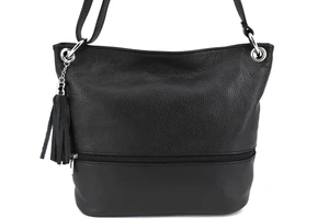 Dámská kožená kabelka crossbody Arteddy - černá