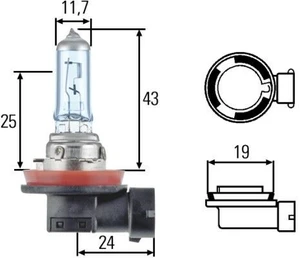 Žárovka HELLA H8 12V 35W PGJ19-1, 8GH 008 356-121