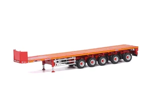 "Goldhofer" 5 Axle Ballast Trailer Red "WSI Premium Line" 1/50 Diecast Model by WSI Models